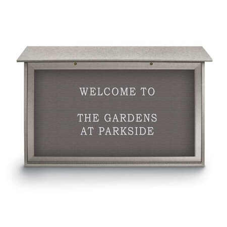 United Visual Products Indoor Enclosed Combo Board, 48"x36", White Frame/Green & Blue Spruce UVCB4836W-GREEN-BLSPRU